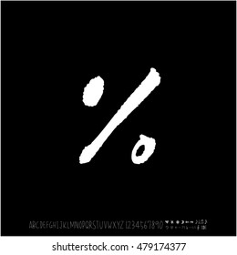 Alphabet & number / handwriting - vector