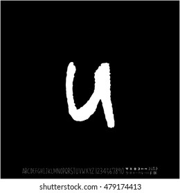 Alphabet & number / handwriting - vector