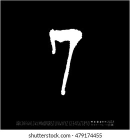 Alphabet & number / handwriting - vector