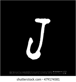 Alphabet & number / handwriting - vector