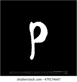 Alphabet & number / handwriting - vector