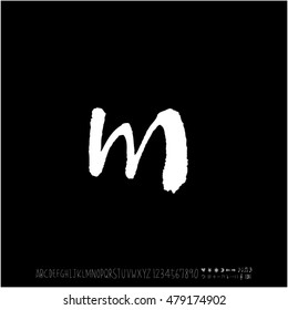 Alphabet & number / handwriting - vector
