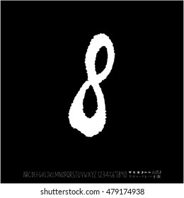 Alphabet & number / handwriting - vector