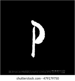 Alphabet & number / handwriting - vector