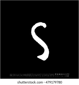 Alphabet & number / handwriting - vector