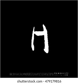 Alphabet & number / handwriting - vector