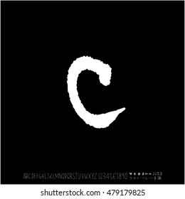 Alphabet & number / handwriting - vector