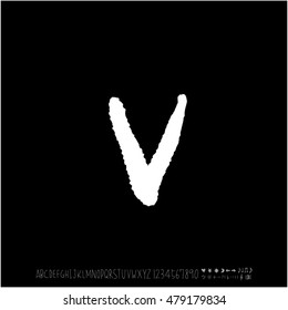 Alphabet & number / handwriting - vector