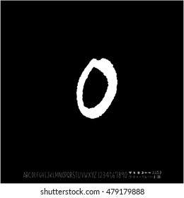Alphabet & number / handwriting - vector
