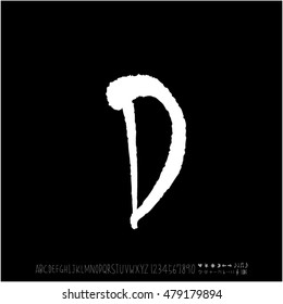 Alphabet & number / handwriting - vector