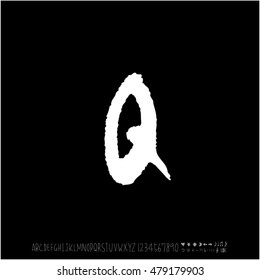 Alphabet & number / handwriting - vector