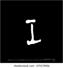 Alphabet & number / handwriting - vector