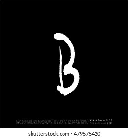 Alphabet & number / handwriting - vector