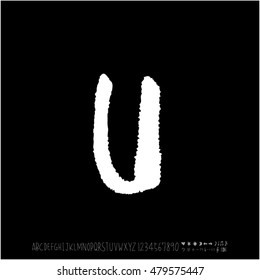 Alphabet & number / handwriting - vector