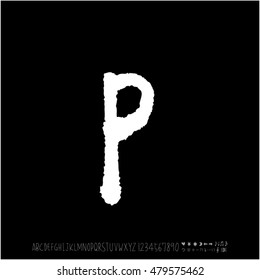 Alphabet & number / handwriting - vector