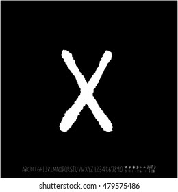 Alphabet & number / handwriting - vector