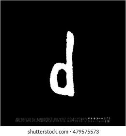 Alphabet & number / handwriting - vector