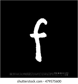 Alphabet & number / handwriting - vector
