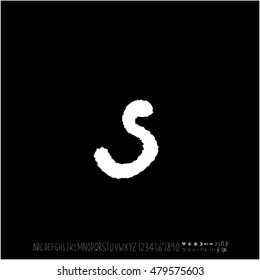 Alphabet & number / handwriting - vector