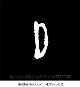 Alphabet & number / handwriting - vector