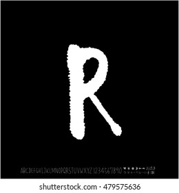 Alphabet & number / handwriting - vector