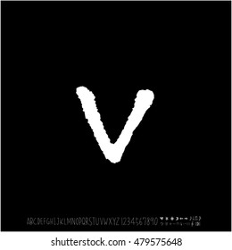 Alphabet & number / handwriting - vector