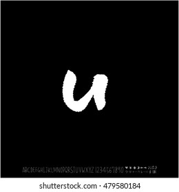 Alphabet & number / handwriting - vector