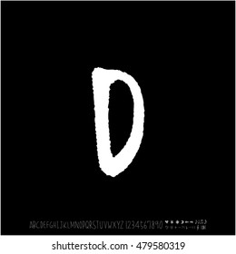 Alphabet & number / handwriting - vector