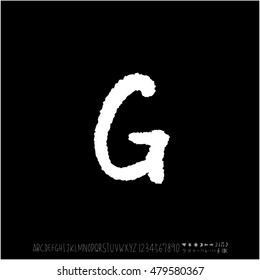 Alphabet & number / handwriting - vector