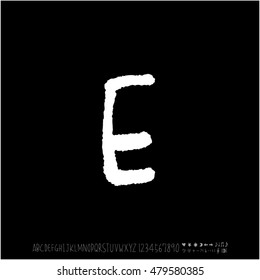 Alphabet & number / handwriting - vector