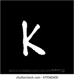 Alphabet & number / handwriting - vector