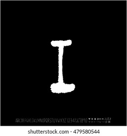 Alphabet & number / handwriting - vector
