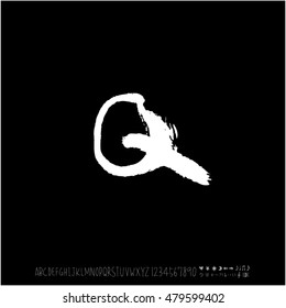 Alphabet & number / handwriting - vector