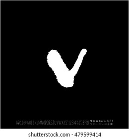 Alphabet & number / handwriting - vector