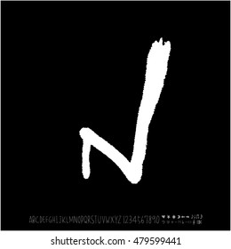 Alphabet & number / handwriting - vector