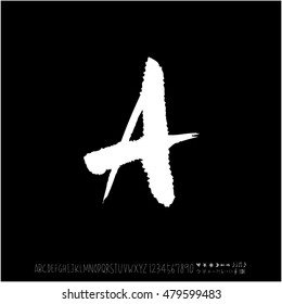 Alphabet & number / handwriting - vector