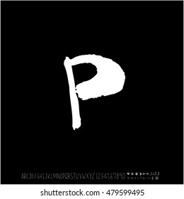 Alphabet & number / handwriting - vector