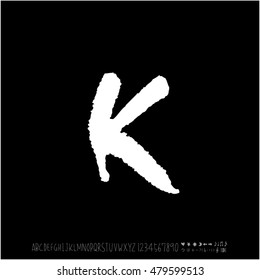 Alphabet & number / handwriting - vector