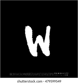 Alphabet & number / handwriting - vector