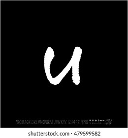 Alphabet & number / handwriting - vector