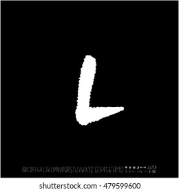 Alphabet & number / handwriting - vector