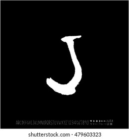 Alphabet & number / handwriting - vector