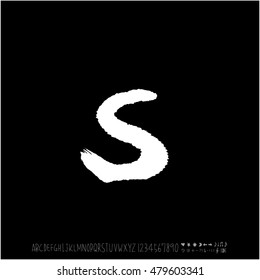 Alphabet & number / handwriting - vector
