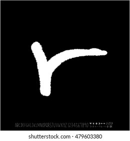 Alphabet & number / handwriting - vector