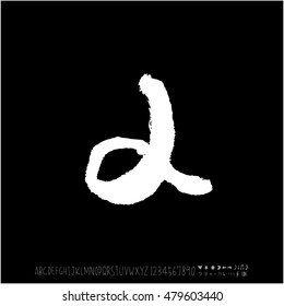 Alphabet & number / handwriting - vector
