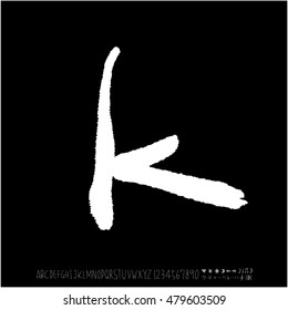 Alphabet & number / handwriting - vector