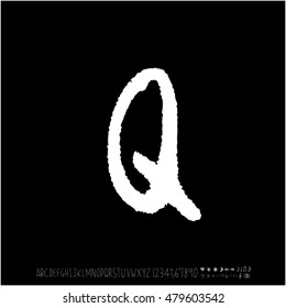 Alphabet & number / handwriting - vector