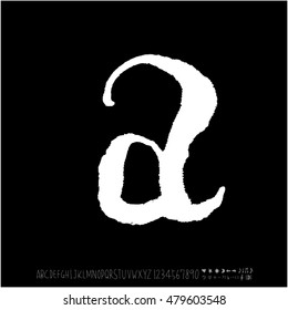 Alphabet & number / handwriting - vector