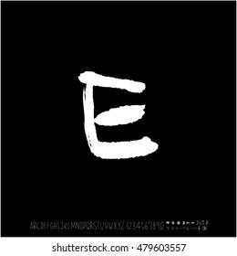 Alphabet & number / handwriting - vector
