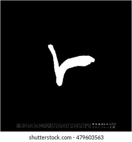Alphabet & number / handwriting - vector